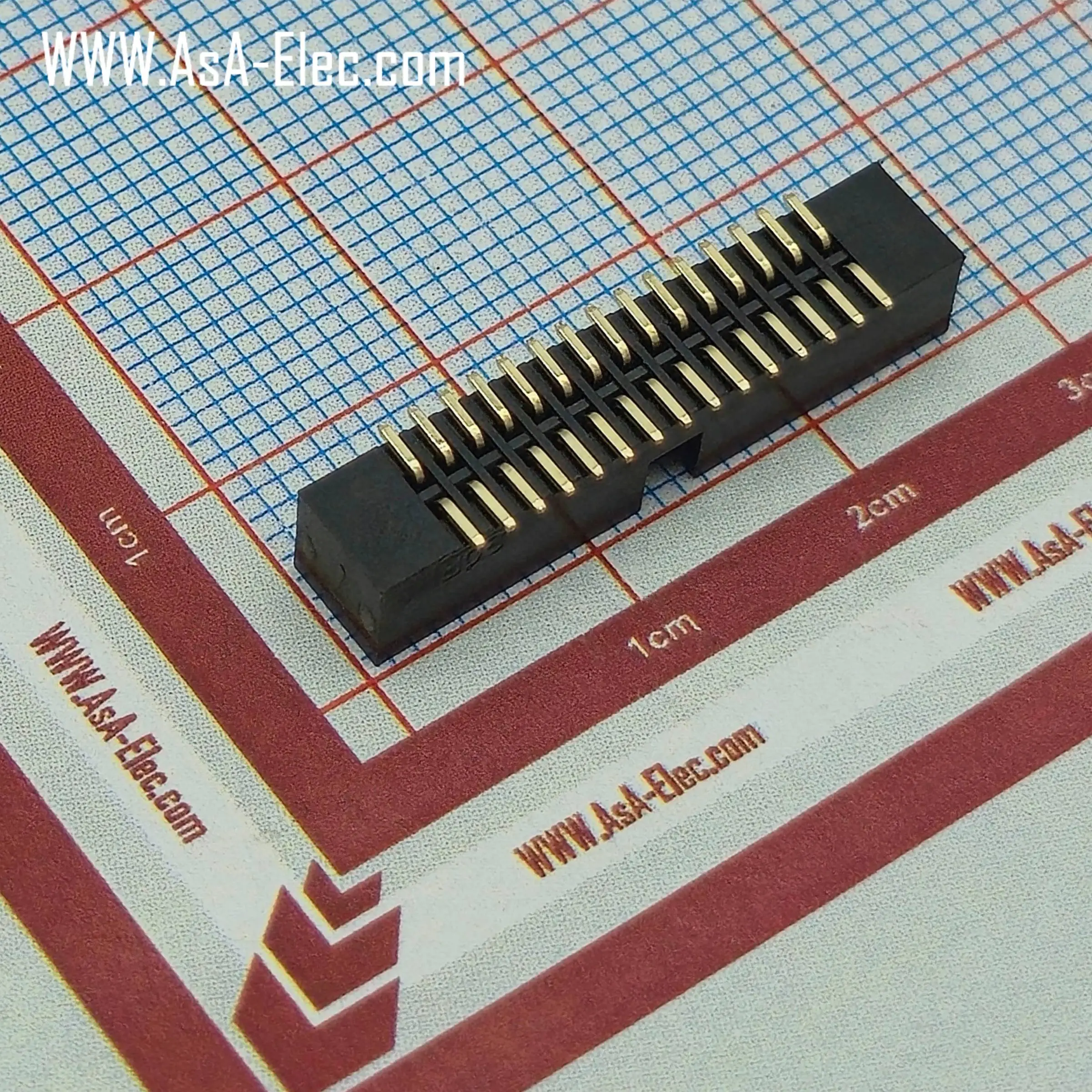 کانکتور باکس هدر 1.27 میلیمتر 30 پین نر BOX SMT